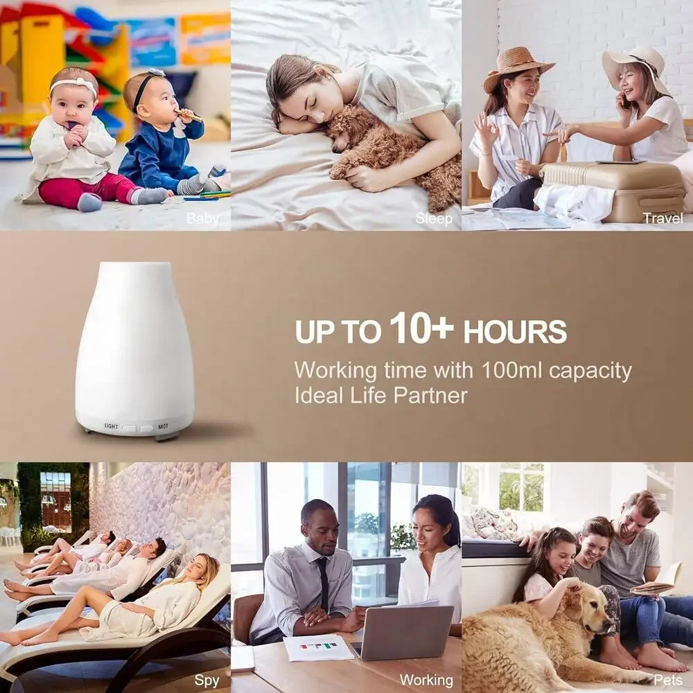 🔥Remote Aromatherapy Essential Oil Diffuser 7 Color Lights BNWT🔥
